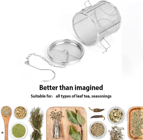 Seasoning Strainer, Stainless Steel Spice Filter, Cooking Spice Filter, Mesh Design Tea Ball Strainer Soup Seasonings Seperation Basket Filter wit...