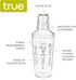 True Plastic Cocktail Shaker for Margarita, Cold Brew Cocktails, Includes 7 Classic Recipes, Espresso Martini Shaker, Home Bar Gifts, Bar Tools, B...