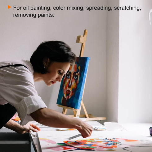 4pcs 3# Painting Palette Knife Pointy Stainless Steel Art Spatula Painting Pallet Knives Scrapers Tools with Plastic Handle for Acrylic Oil Canvas...