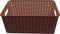 YBM Home Medium Plastic Rattan Storage Box Basket Organizer, Brown - 1 Pack...