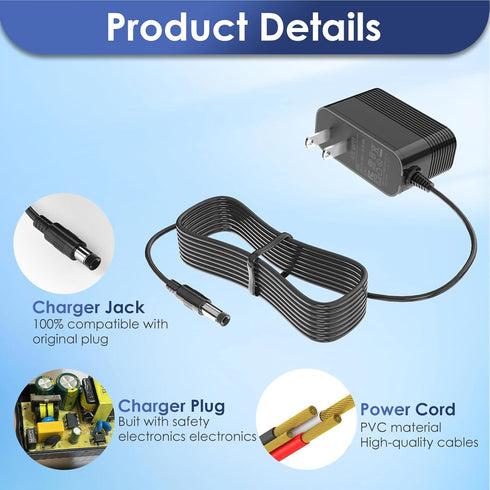Charger for Bob and Brad Pro Massage Gun Compatible with BOB and Brad X6 Pro Massage Gun Deep Tissue Percussion Professional Muscle Massage Gun Po...