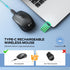 iClever Wireless Bluetooth Mouse, Dual Mode(Bluetooth+USB), Rechargeable Mouse, Multi-Devices Mouse for Small Sized Hands with 4 Adjustable DPI, S...