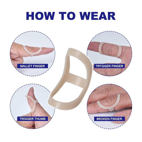 5 pcs Oval Finger Splint, Finger Splints for Trigger Finger,Mallet Fingers - Comfortable and Effective Pain Relief Finger splints For Thumb, Index...