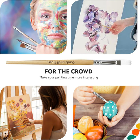 CONDA Paint Brushes Set of 24 Different Shapes Artist Brushes Professional Painting Brushes for Oil, Acrylic Canvas and Watercolor Painting (Color...