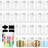 20 Pack Clear Plastic Jars with Lids, 4oz Empty Wide-Mouth Plastic Containers, Refillable Storage Containers for Cosmetics, Lotions, Butters and F...