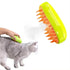 Cat Steam Brush - 3 in 1 Silicone Massage Grooming Brush, Pet Hair Cleaning Brush Comb for Cats and Dogs, Removes Tangles and Loose Hair (Green)...