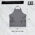 DII French Stripe, Kitchen Collection, Chef Apron, Chambray Gray...