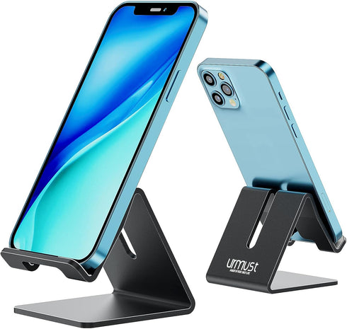 Urmust Desk Cell Phone Stand Holder Aluminum Phone Dock Cradle Compatible with Switch, for iPhone 14 13 12 11 Pro Xs Xs Max Xr X 8 7 6 6s Plus 5 5...