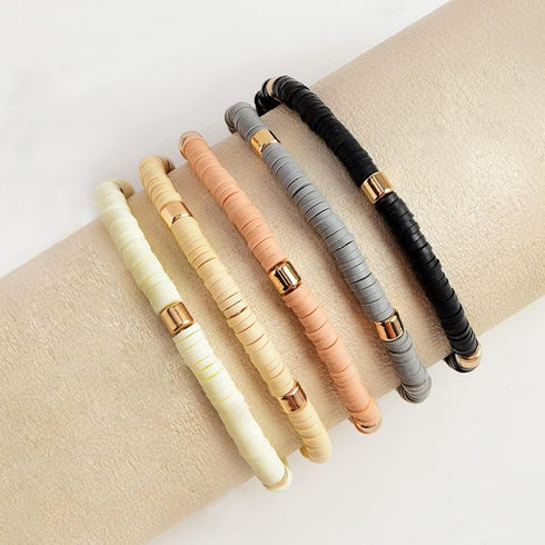 SEMATA Coffee Bracelets for Women Bracelets Making Kit Clay Beads for Jewelry Making Clay Beads for Bracelets Making Bracelet Clay Bead Kit Friend...
