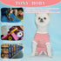 TONY HOBY Female Pet Dog Pajamas, 4 Legged Dog Pjs Jumpsuit with Stripes, Soft Cotton Surgery Recovery Dog Clothes (S, Pink+White-Girls)...
