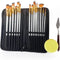 15 Pieces Paint Brush Set,with Palette Knife and Sponge and Carrying Case, for Acrylic, Oil, Watercolor and Gouache Painting...