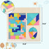3 otters Wooden Puzzles Blocks, 3-in-1 Wooden Russian Blocks Geometric Tangram Montessori STEM Educational Toys Intelligence Brain Teasers Toy for...