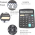 Calculator, BESTWYA Dual Power Handheld Desk Calculator with 12 Digit Large LCD Display Big Sensitive Button (1 Black & 1 Silver)...