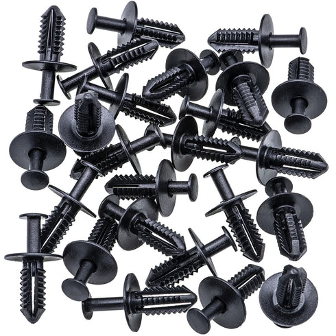 Rexka 25pcs Fender Liner Wheelhouse Liner Splash Shield Under Cover Bumper Cover Rivet Push Type Retainer Clip Fasteners for Mercedes Benz 124-990...