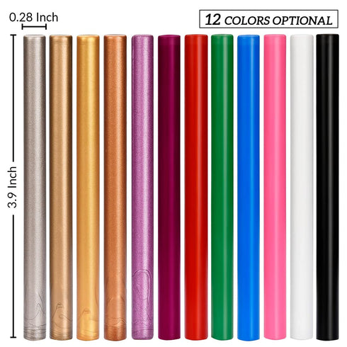 16PCS Mini Glue Gun wax seal sticks for Wax Seal Stamp, Antique Bronze, Great for Wedding Invitations, Cards, Envelopes? Wine Packages...