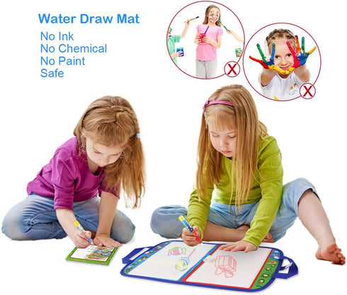 Jenilily Water Doodle Mat Portable Travel Drawing Bag Mat with Pen Educational Painting Toy for Toddlers Kids...