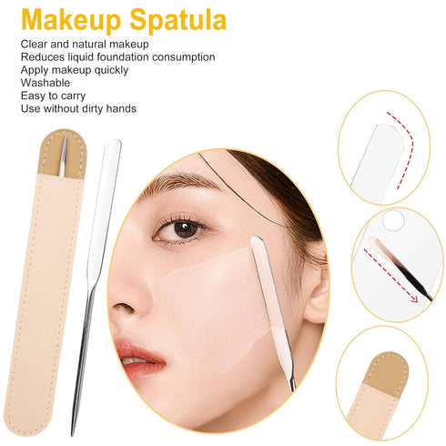 Acrylic Cosmetic Makeup Palette, Makeup Mixing Tray with Makeup Spatula Metal Mirror for Beauty Salon Color Cream Liquid Foundation Mixing Palette...
