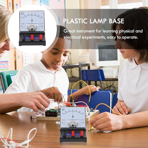 Angoily Ammeter Physics Experiment Apparatus Analog Ampere Tester Hand Tools Analog Galvanometer Manual Volt Meter Current Measuring Indicator Mic...