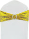 Sequin Chair Sashes Stretch Chair Bands Spandex Polyester Bows for Party Hotel Wedding Banquets Decoration -Gold 6 Pcs...