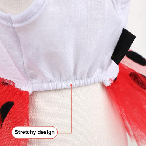 Dog Dress for Small Medium Dogs Girl Watermelon Polka Dots Mesh Dress Dog Outfit, Summer Fall Tutu Dog Dresses Cat Apparel, Cute Pet Puppy Clothin...