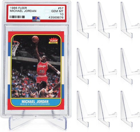 tutata PSA Graded Card Stands, Trading Card Display Stand Mini Easel Holder, Clear Card Stands for BGS, PSA, SGC Baseball Sports Card- 10 Pack...