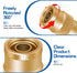 Boltigen 1/4inch Brass Air Brake Line Fitting, 4PCS DOT Push to Connect Brake Line Fitting, 1/4inch OD Air Brake Fitting for Semi Trucks,Cars and ...