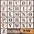 BTORER 10 Inch Letter Stencils Symbol Alphabet Craft Templates, 26Pcs Reusable Plastic Letter Decoration Art Templates Interlocking Stencil Kit fo...