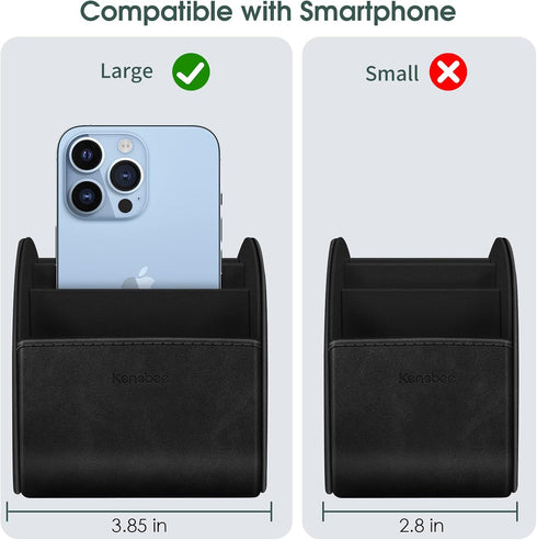 Large Remote Control Holder with 5 Compartments, KENOBEE Anti-slip Desktop Caddy Storage Organizer for Phone, Remote Controllers, Office Supplies,...