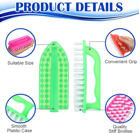 24 Pack Scrub Brushes for Cleaning Comfort Grip Stiff Bristles Cleaning Carpet Brush Cleaning Supplies Household Cleaning Brushes for Laundry Kitc...