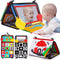 Tummy Time Baby Mirror Infant Toys Newborn Toys 0 3 Months Brain Development with Crinkle Cloth Book and Teether Black and White High Contrast Bab...
