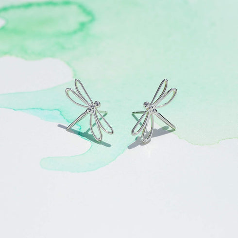 Boma Jewelry Sterling Silver Large Dragonfly Stud Earrings...