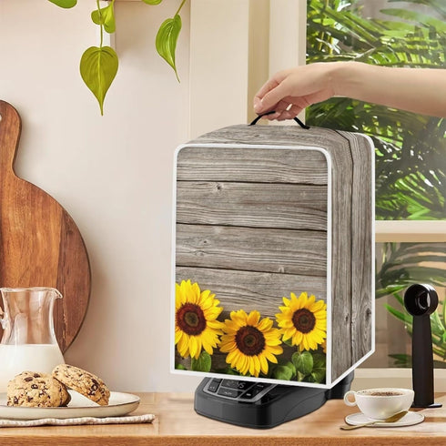 Sunflower Print Coffee Maker Cover Blender Dust Cover Juice Machine Protector Covers Kitchen Appliance Case Kitchen Tool with Top Handle...