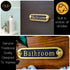 Bathroom Brass Door Sign. Traditional Style Home Décor Wall Plaque Handmade By The Metal Foundry UK....