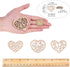 LiQunSweet 100-Pieces 2 Inches Undyed Wood Pendants Valentines Heart Cutouts Wooden Unfinished Slices Charms for Earring Jewelry Making DIY Findin...