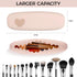2 Pcs Travel Makeup Brush Holder, Silicone Makeup Brush Holder Travel Cosmetic Bag Soft Portable Cosmetic Face Brushes Holder Makeup Brush Bag Tra...