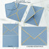 Whaline 50Pcs A7 Invitation Envelopes with Gold Border Dusty Blue Greeting Card Envelopes V-Flap Envelopes Gift Card Sleeves for Mailing Envelopes...