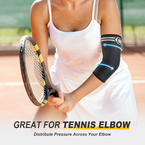 CAMBIVO 2 Pack Elbow Brace for Tendonitis, Tennis Elbow Compression Support Sleeve for Golfers Elbow Pain Relief, Arthritis, Bursitis, Workout, We...