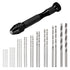 uxcell 26pcs Pin Vise Hand Drill Bit Set, 0.5mm-3.0mm Micro Mini Twist Drill Bits Set 25pcs, Precision Pin Vise Rotary Tools Black, for Metal Wood...