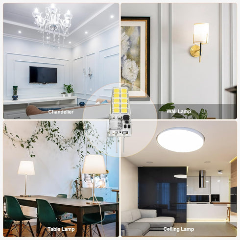 BAOMING G4 LED Bulb 12V JC Tybe, 20W/35W T3 G4 Halogen Equivalent, 6000K Daylight White, G4 Bi-Pin Base, No-Flicker 400LM, Chandelier Lighting/Lan...