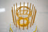 24 Count Tall Thin Metallic Gold Slow Burning Birthday Candles in Holders, and Matching Classy Cake Topper for Special Custom Birthday Cake Cupcak...
