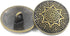 Bezelry 10 Pieces Arabesque Flower Metal Shank Buttons. 25mm (1 inch) (Antique Brass)...