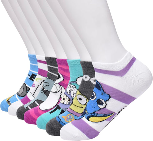 Disney 00 Decades No Show Socks Set,White,9/11...