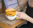 Silver Buffalo Gudetama Dangerous Situations Boxed Ceramic Soup Mug w/Spoon, 24-Ounce...