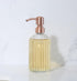 Rose Gold Glass Soap Dispenser with Rust Proof Metal Pump,16oz Vintage Soap Dispenser,Clear Glass Dish Soap Dispenser for Bathroom,Copper Kitchen ...