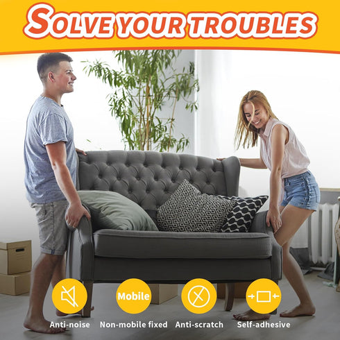Felt Furniture Pads, Non Slip Self Adhesive Cuttable Felt Tape Brown Heavy Duty Felt Strip Roll for Protecting Hardwood Floors Chair Wall Protecto...