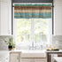 Rustic Farmhouse Valances Curtains for Kitchen Windows, Retro Wood Rod Pocket Curtain Toppers Teal Green Brown Country Short Curtains Treatments f...