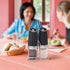 Gravity Electric Pepper and Salt Grinder Set, Battery Operated Pepper Mill with Blue LED Light, One Hand Operation, Flip to Grind, Adjustable Coar...