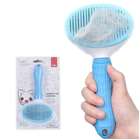 Dog brush, cat brush, Dog Brush for Shedding, self-cleaning pet brush, removes loose hair and tangles, promotes blood circulation, pet accessory, ...