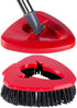 Scrub brush, Spin Mop Scrub Brush Head Replacement + Refill Base Compatible with O Cedar EasyWring 1-Tank System, Hard Bristles Floor Scrubber, Tu...
