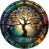 JFYHAB 5D Diamond Painting Kits Life of Tree Stained Glass DIY Diamond Full Round Drill Diamond Art Painting for Adults Tree Diamond Painting Full...